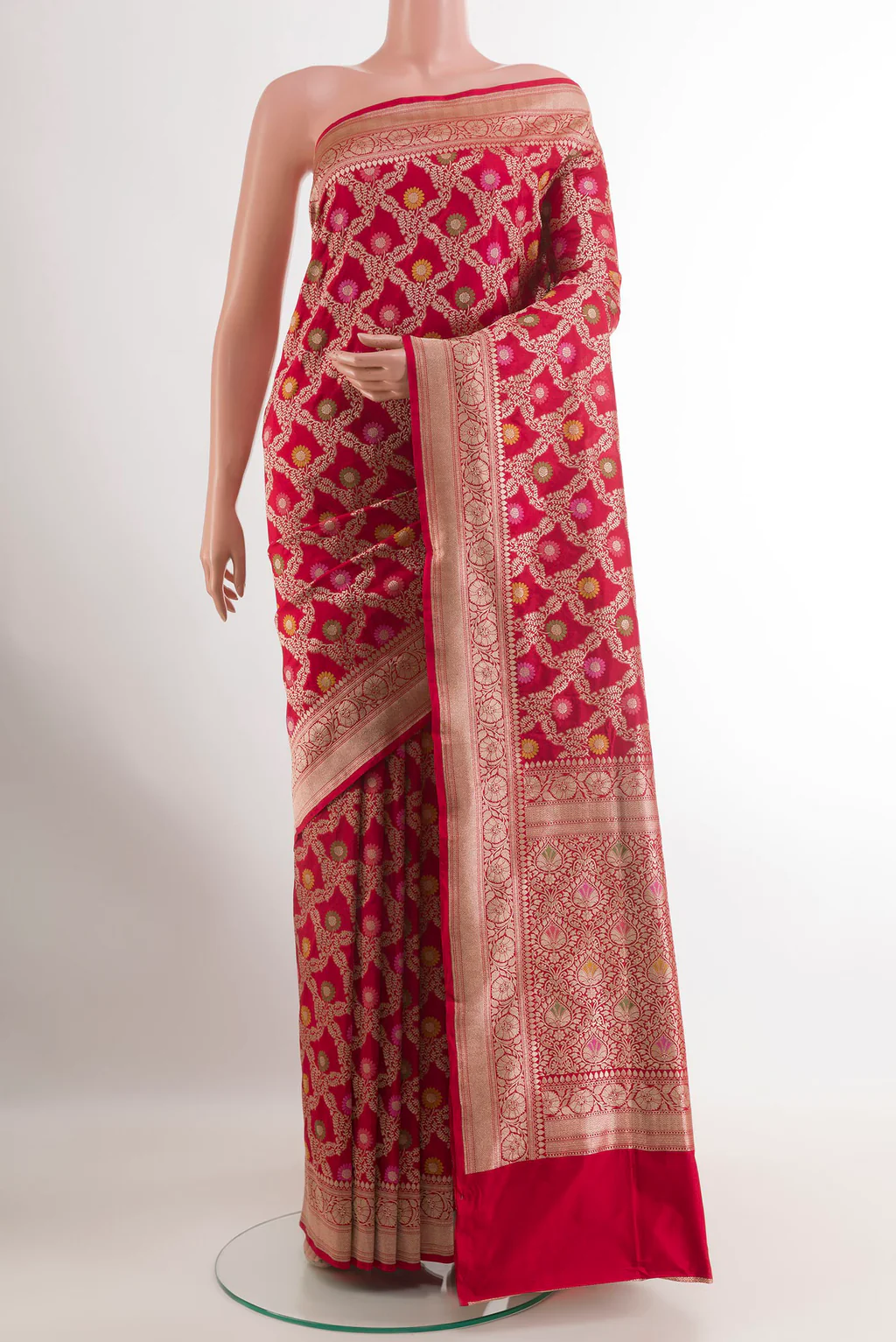 Pista Green Dual Tone Soft Silk Saree