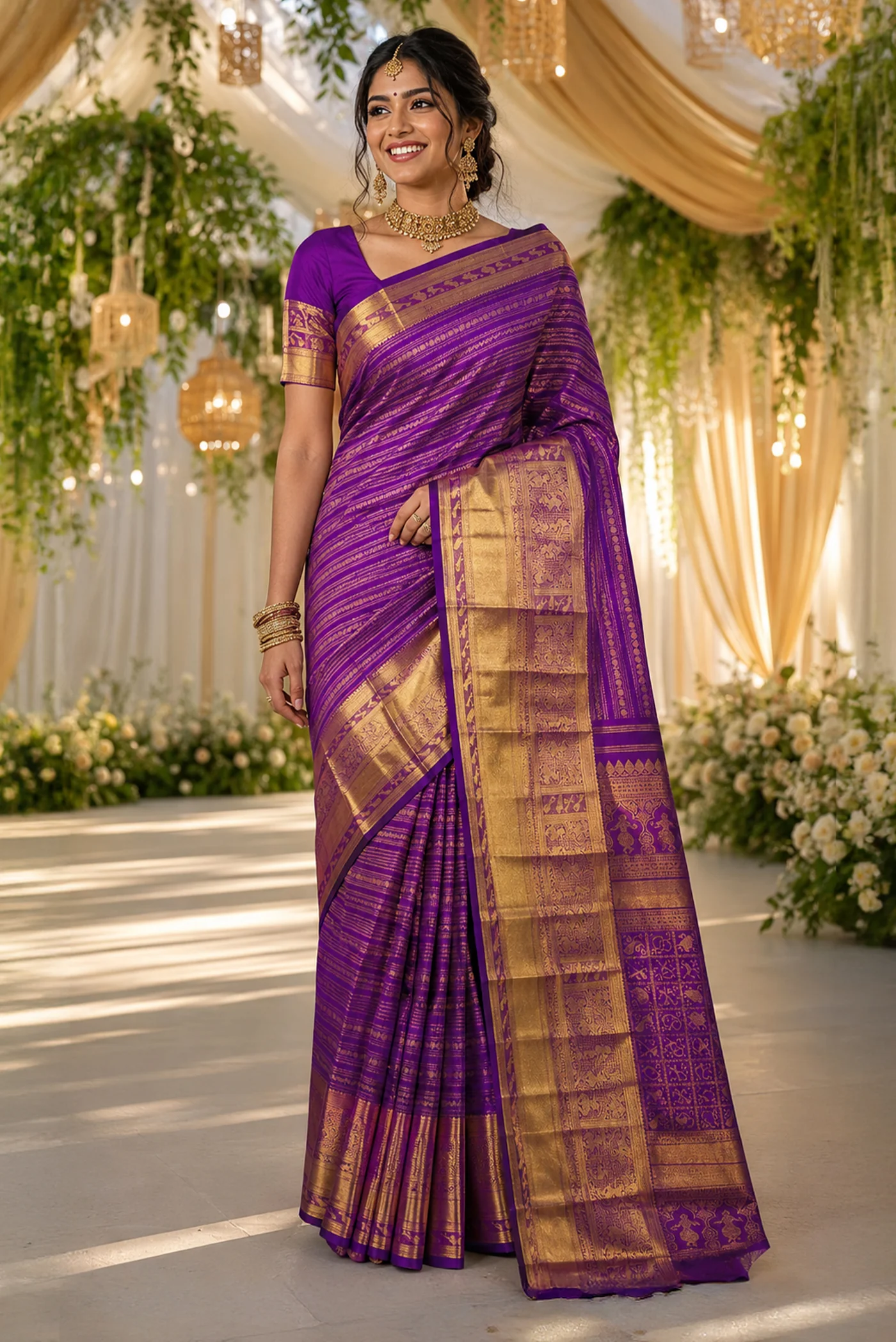 Pista Green Dual Tone Soft Silk Saree
